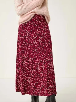 Roman Confetti Print Stretch Midi Skirt