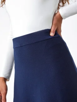 Roman gebreide Midi stretchy rok