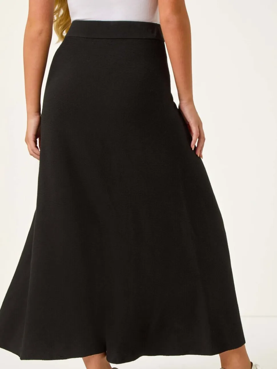 Roman Petite gebreide midirok met stretch