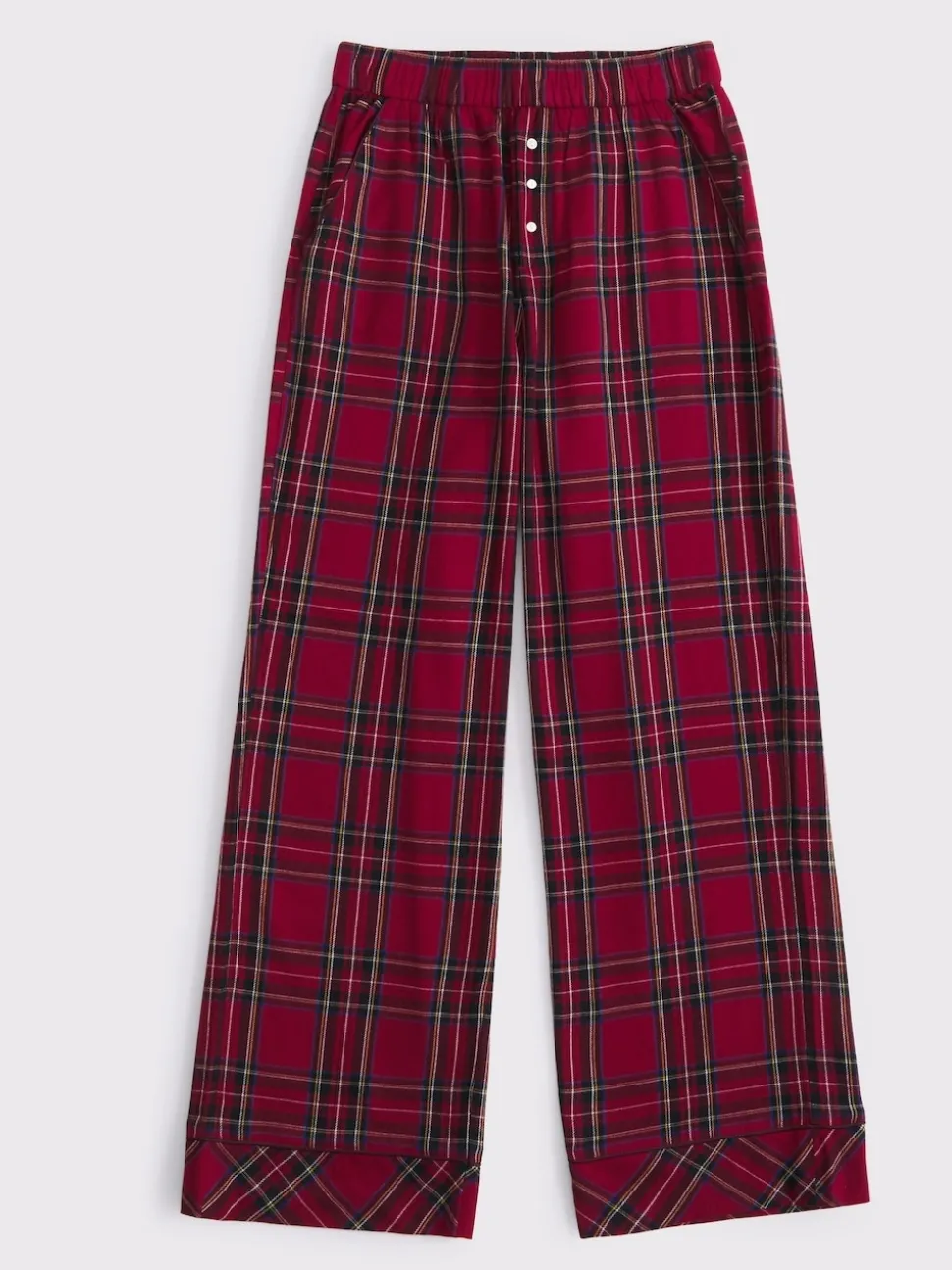 Rood - Abercrombie & Fitch Flannel Checkered Pyjama Trousers