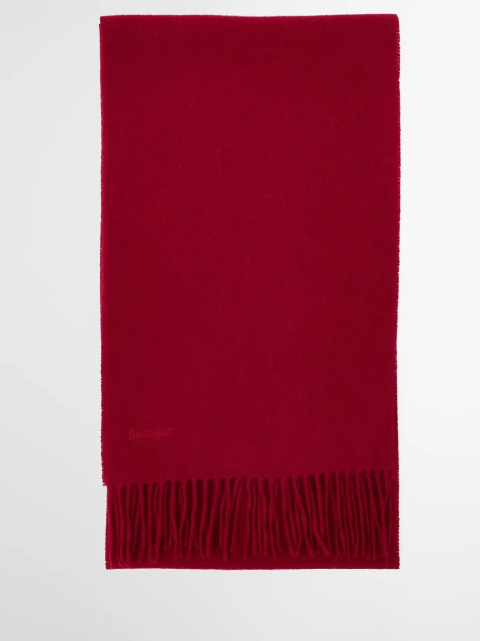 Rood - Barbour® geweven sjaal van lamswol