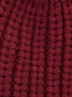 Rood - Barbour® Saltburn beanie-muts met pompon