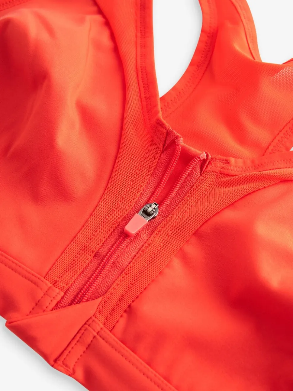 Rood - B-GG Active Sports high impact Dry Tech-sportbeha met rits aan de voorkant