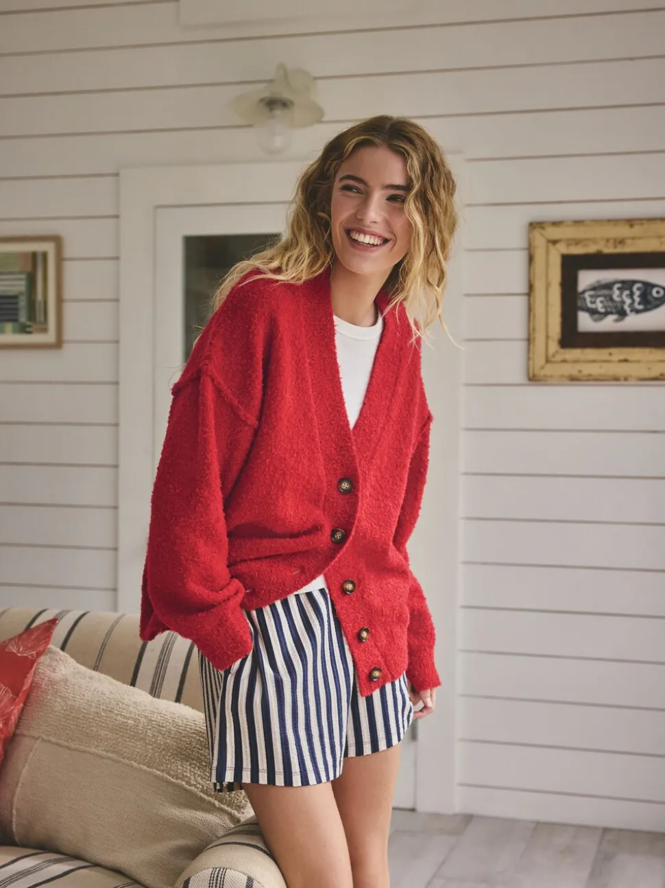 Rood - Boucle Cardigan