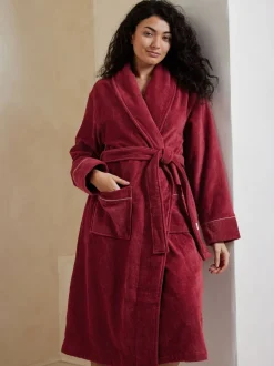 Rood - Chelsea Peers 100% Cotton Towelling Dressing Gown