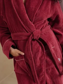 Rood - Chelsea Peers 100% Cotton Towelling Dressing Gown