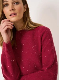 Rood - Crew Clothing Glitterball Jumper