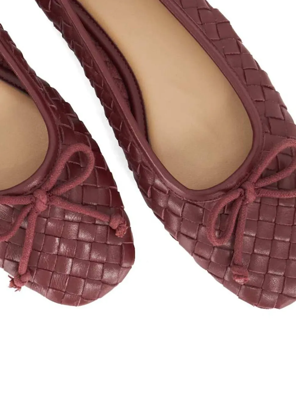 Rood - Dune London Heat Woven Ballerina Shoes