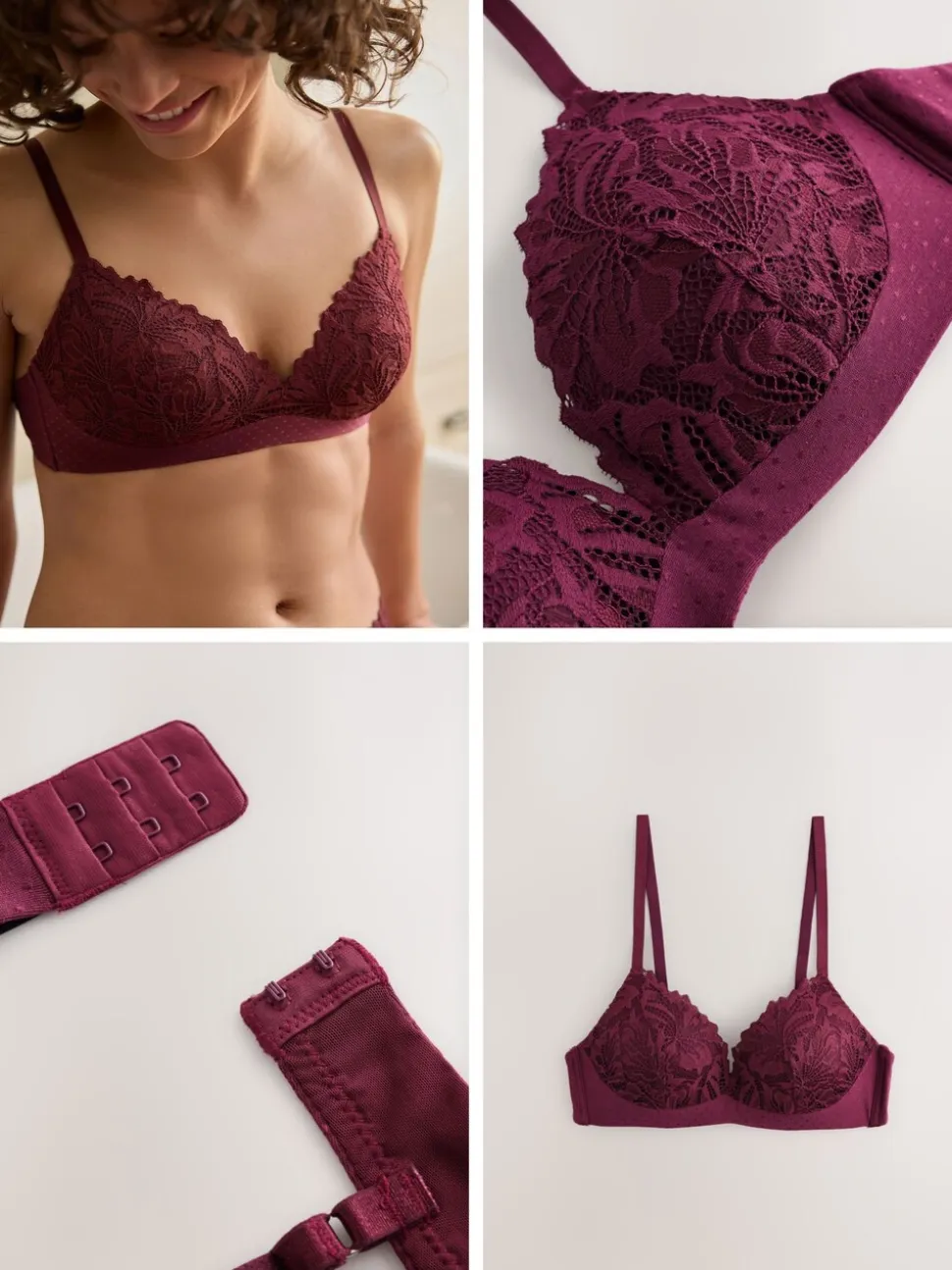 Rood - Kanten ultieme comfortabele beha
