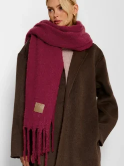 Rood - Katie Loxton Oversized Tassel Scarf