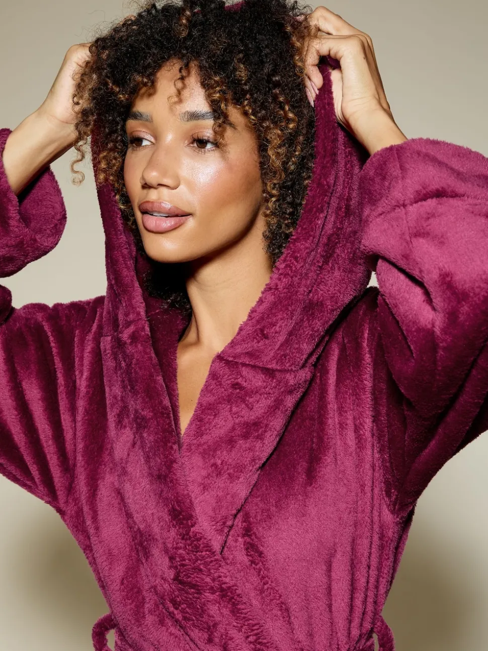 Rood - KBX Rosa Fluffy Robe