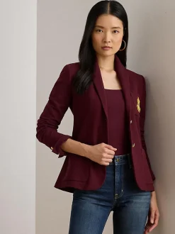Rood - Lauren Ralph Lauren Blazer met Anfisa Crest-logo