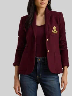 Rood - Lauren Ralph Lauren Blazer met Anfisa Crest-logo