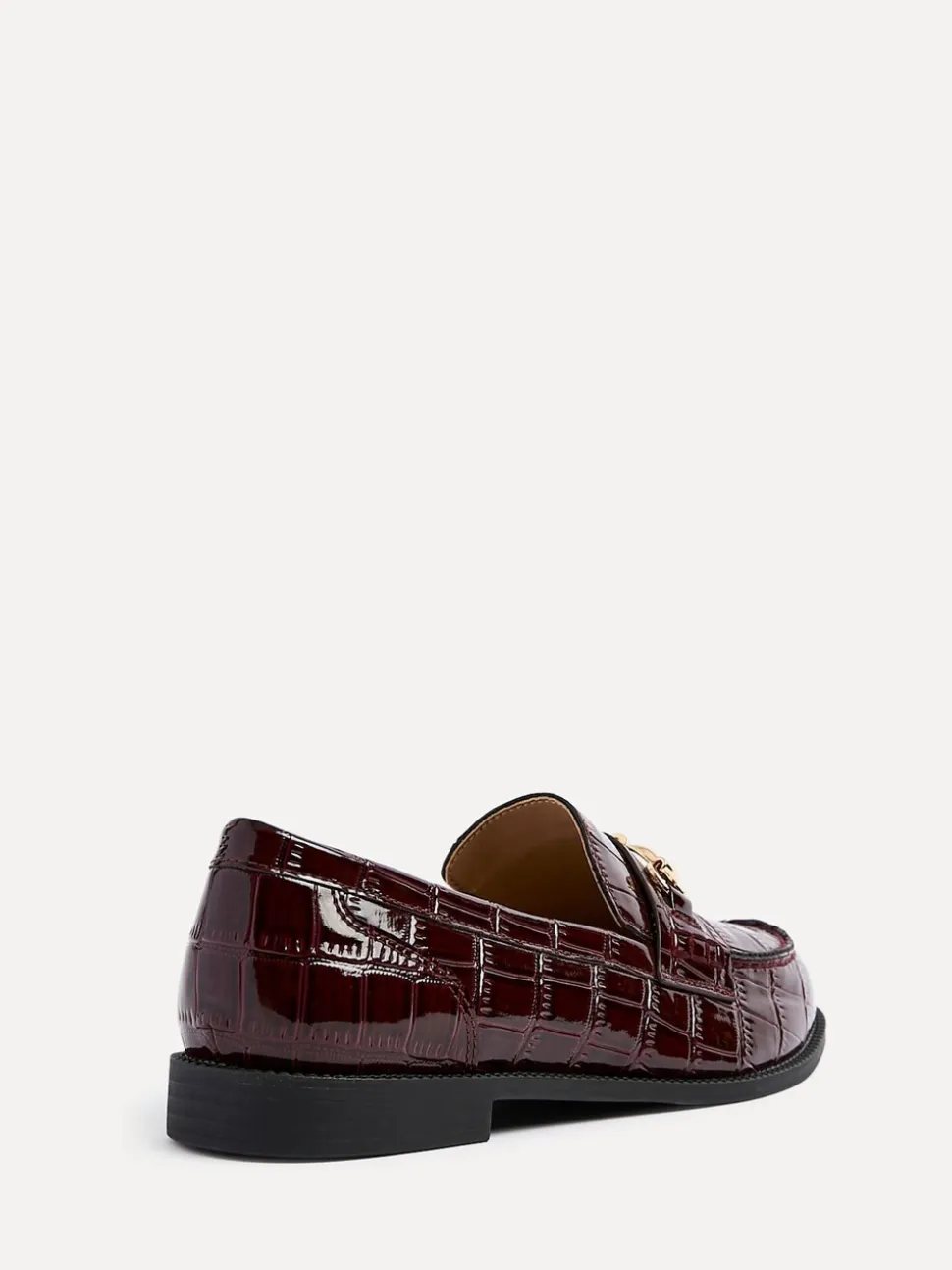 Rood - Linzi Maison Croc Effect Loafers With Buckle Detail