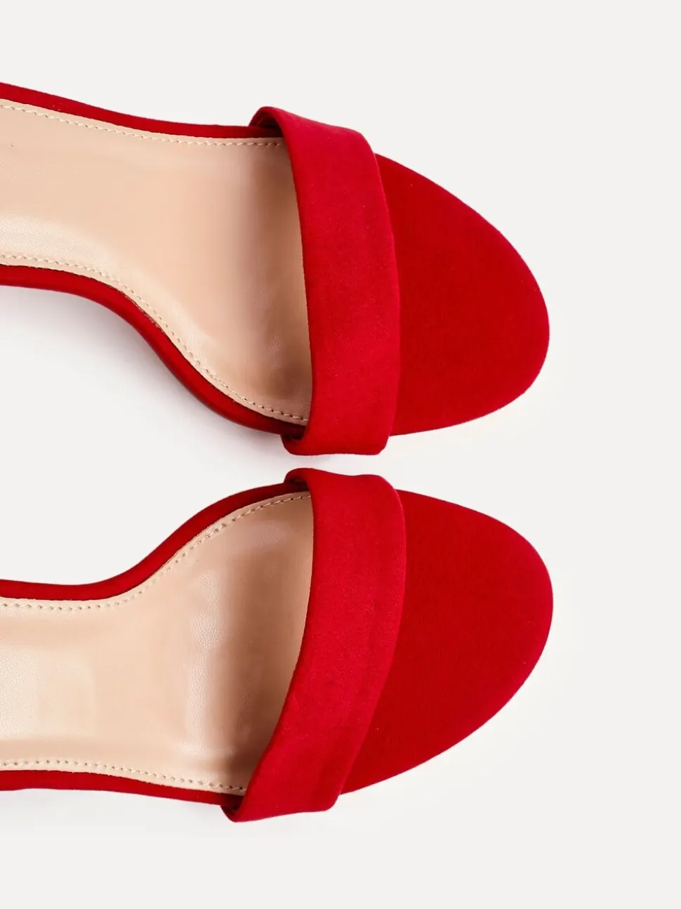 Rood - Linzi Wide Fit Legacy Barely There Closed Back Block Heeled Shoes