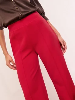 Rood - Lipsy - Broek met wijde pijpen en hoge taille