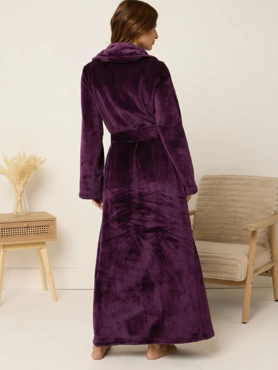 Rood - M&Co Super Luxe Shawl Maxi Robe