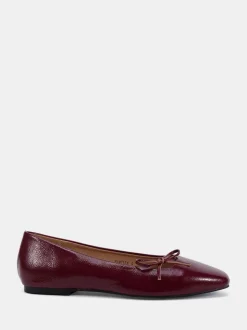Rood - Novo Camilla Asymetric Bow Ballerinas