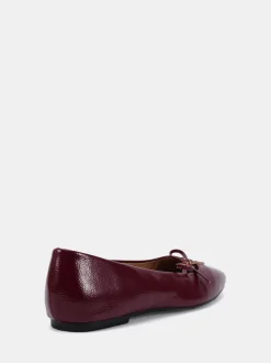 Rood - Novo Camilla Asymetric Bow Ballerinas