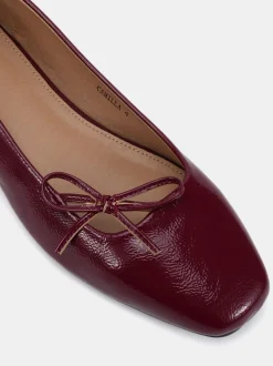 Rood - Novo Camilla Asymetric Bow Ballerinas