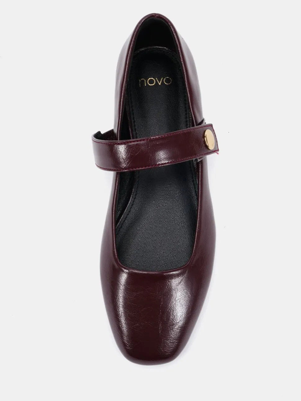Rood - Novo CANDY Mary Jane Stud Flat Shoes