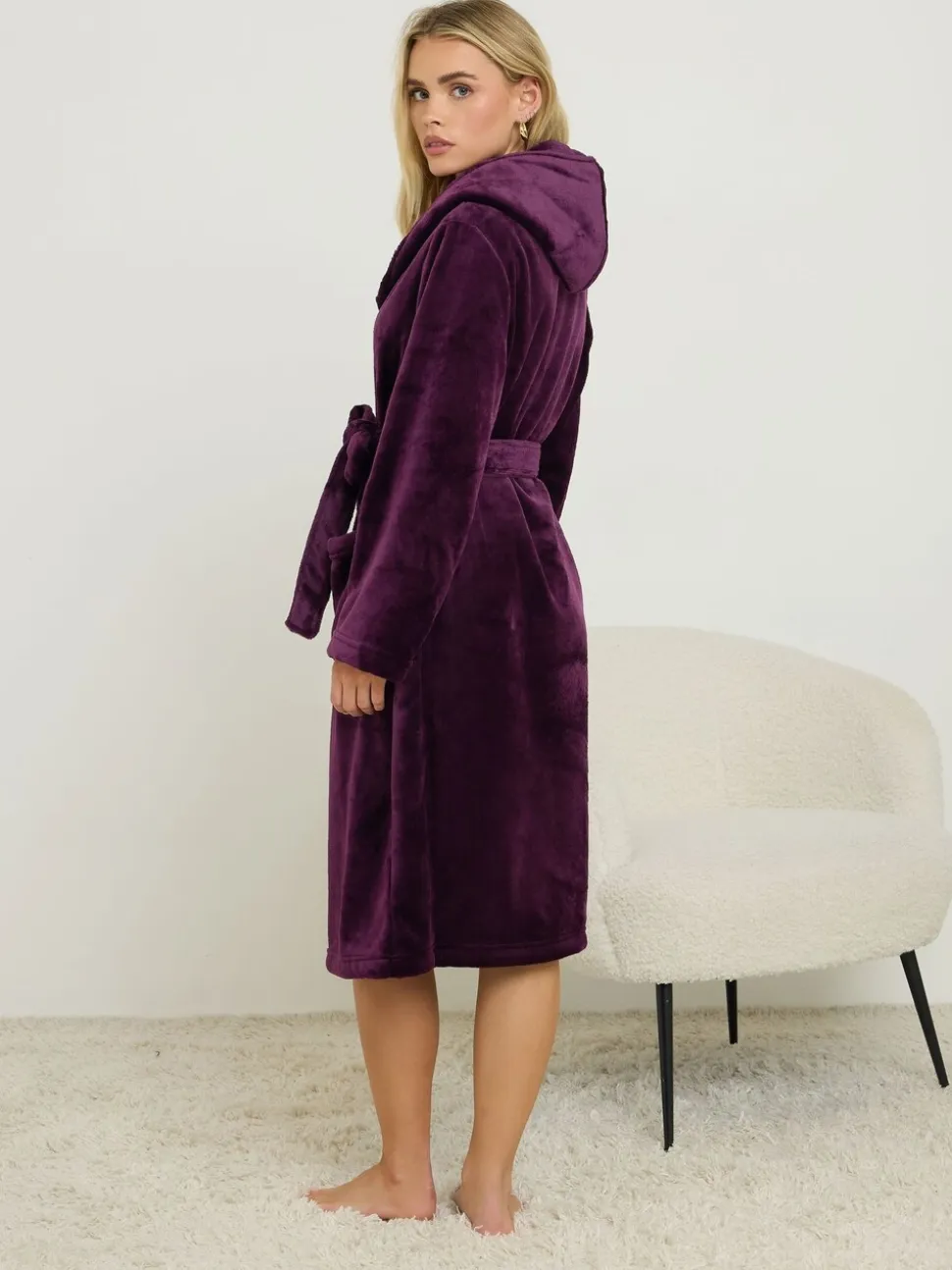 Rood - PixieGirl Petite Super Luxe Hooded Robe
