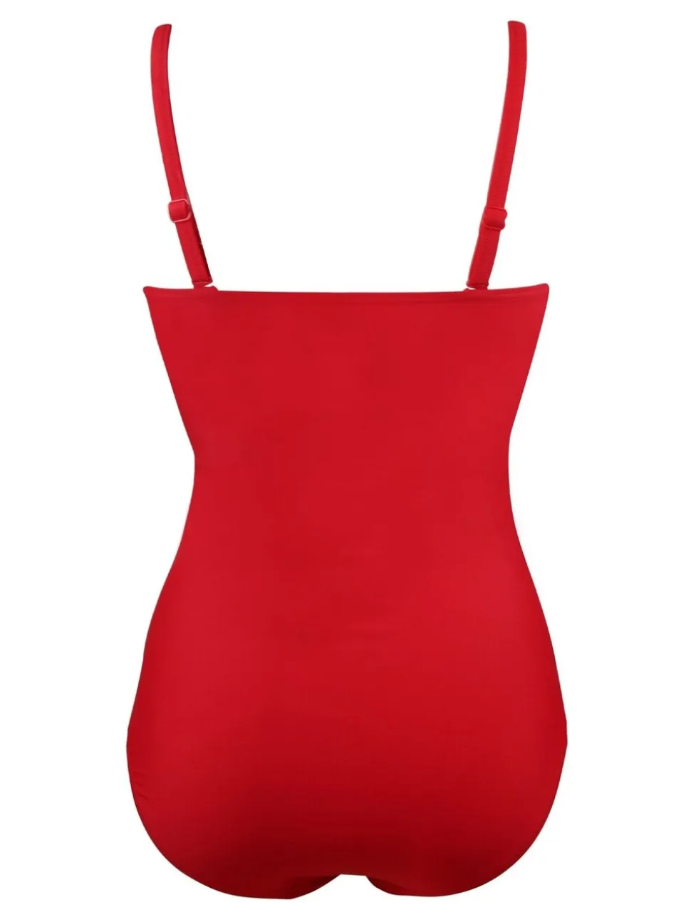 Rood - Pour Moi Santa Monica tummy control corrigerend badpak met afneembare bandjes