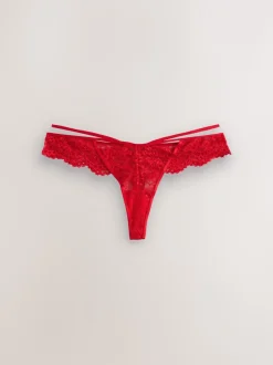 Rood - Slipjes met kant