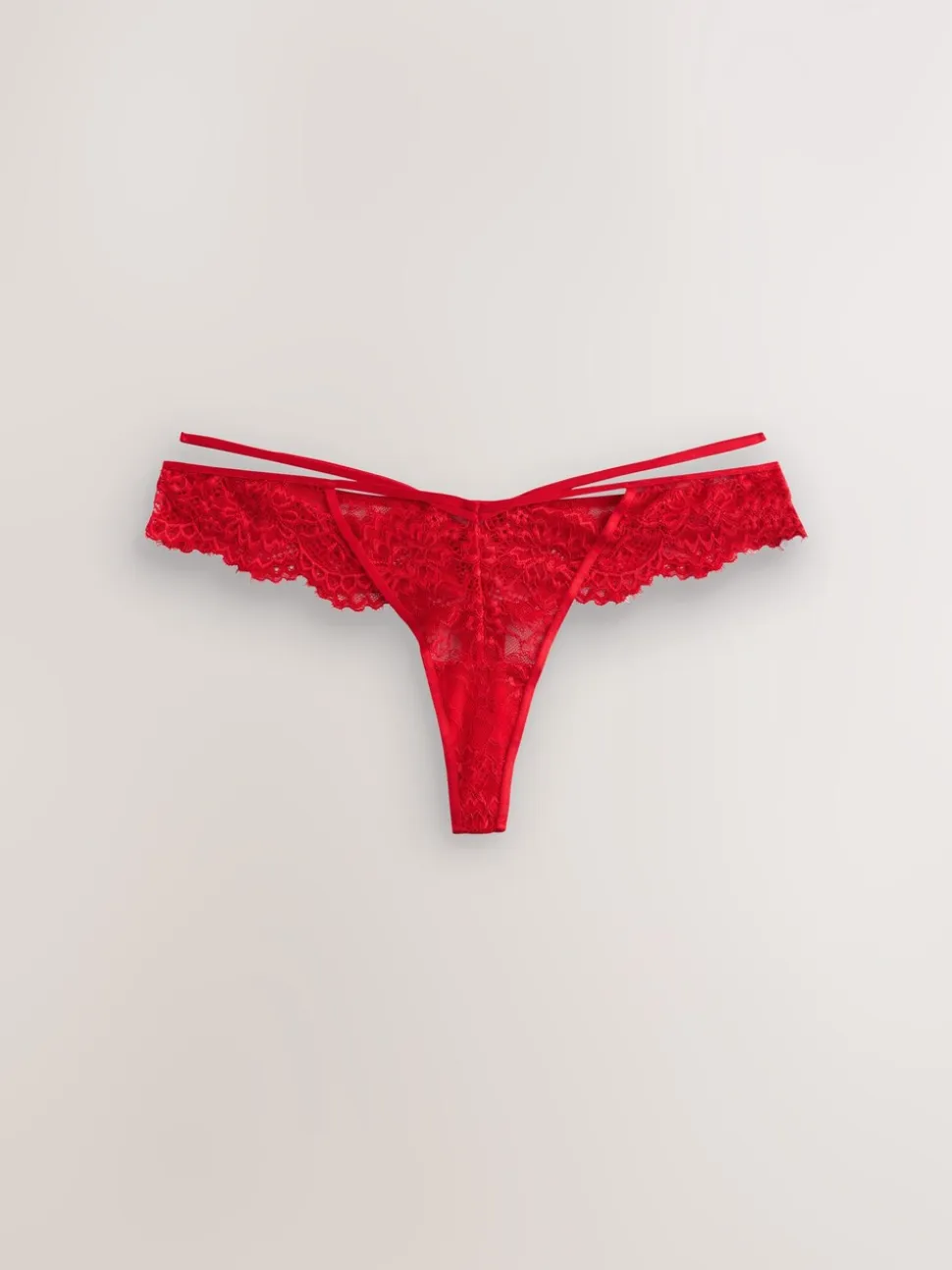 Rood - Slipjes met kant