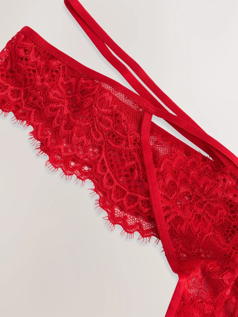 Rood - Slipjes met kant