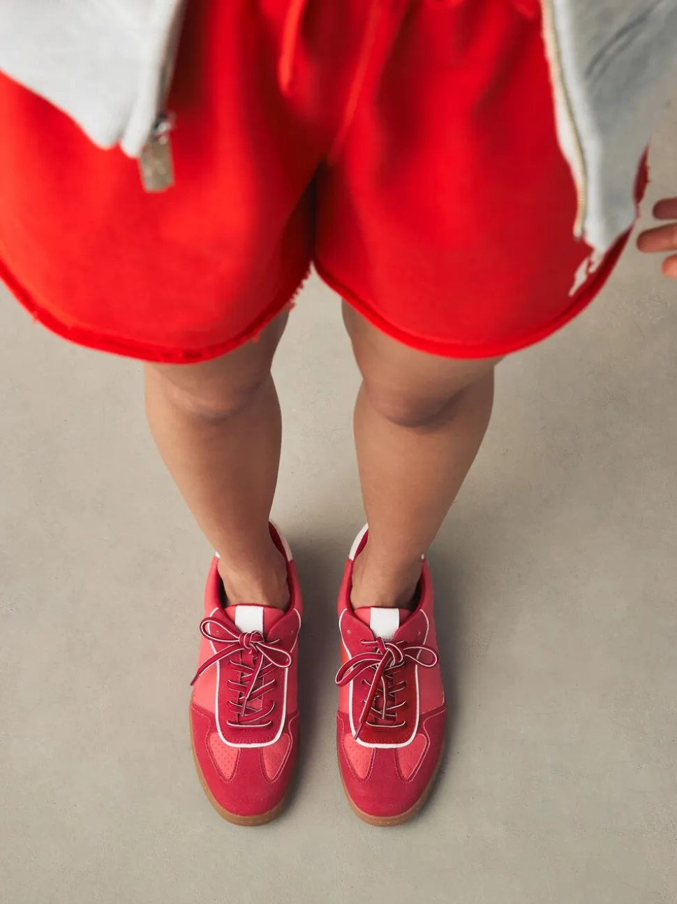 Rood - Sneaker met veters