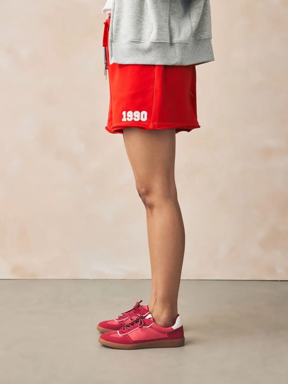Rood - Sneaker met veters
