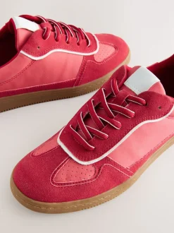 Rood - Sneaker met veters