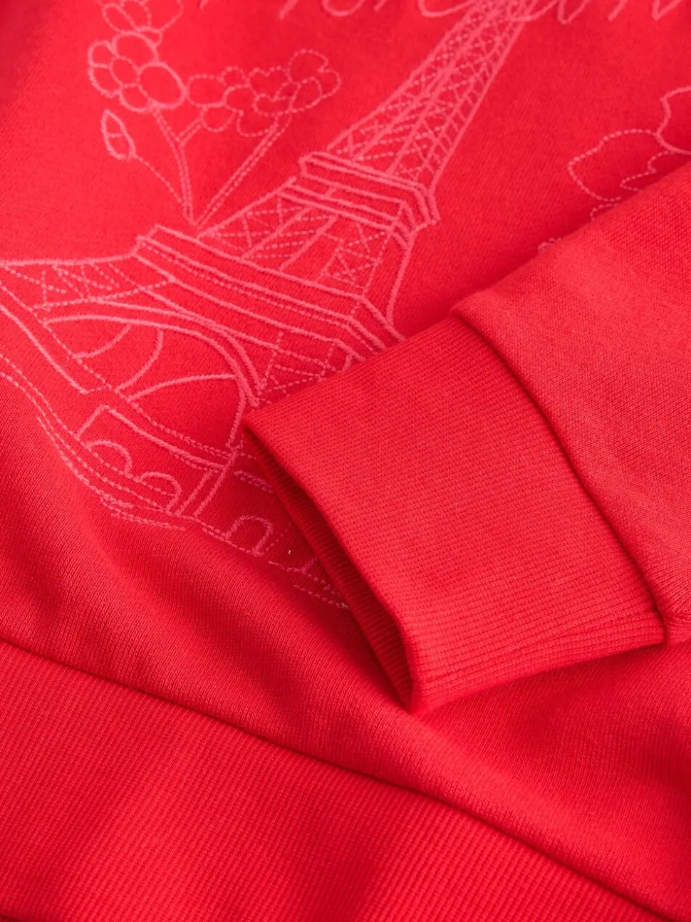 Rood - Sweatshirt met borduursel
