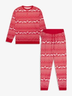Rood - The Little Tailor kerstpyjama met rendier