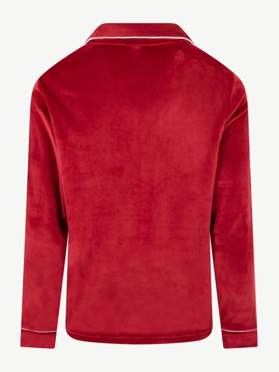 Rood - The Little Tailor luxe kerstpyjama van zacht aanvoelend velours