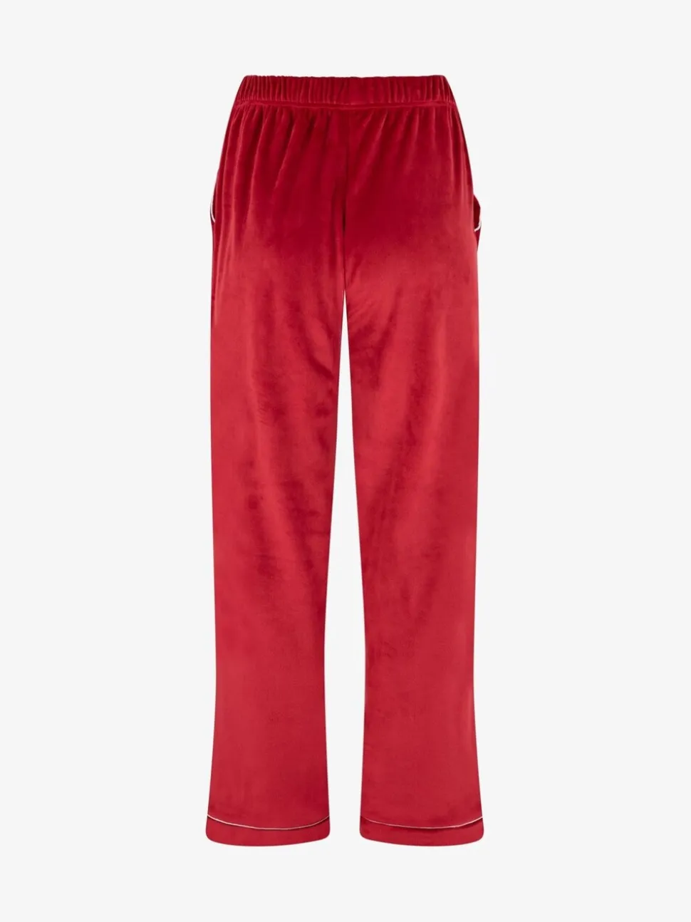 Rood - The Little Tailor luxe kerstpyjama van zacht aanvoelend velours