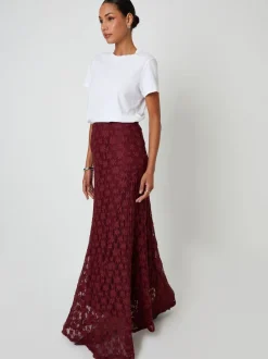 Rood - Threadbare Pull On Lace Maxi Skirt