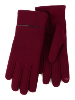Rood - Totes Isotoner thermische smartouch-winterhandschoenen met biesdetail voor dames