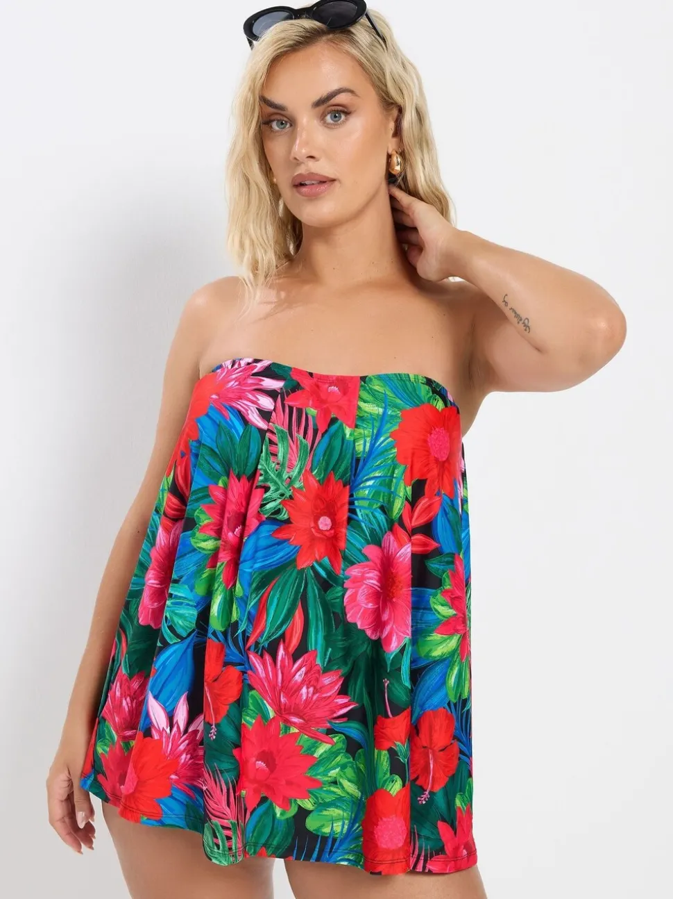Rood - Yours Curve A-lijntankini