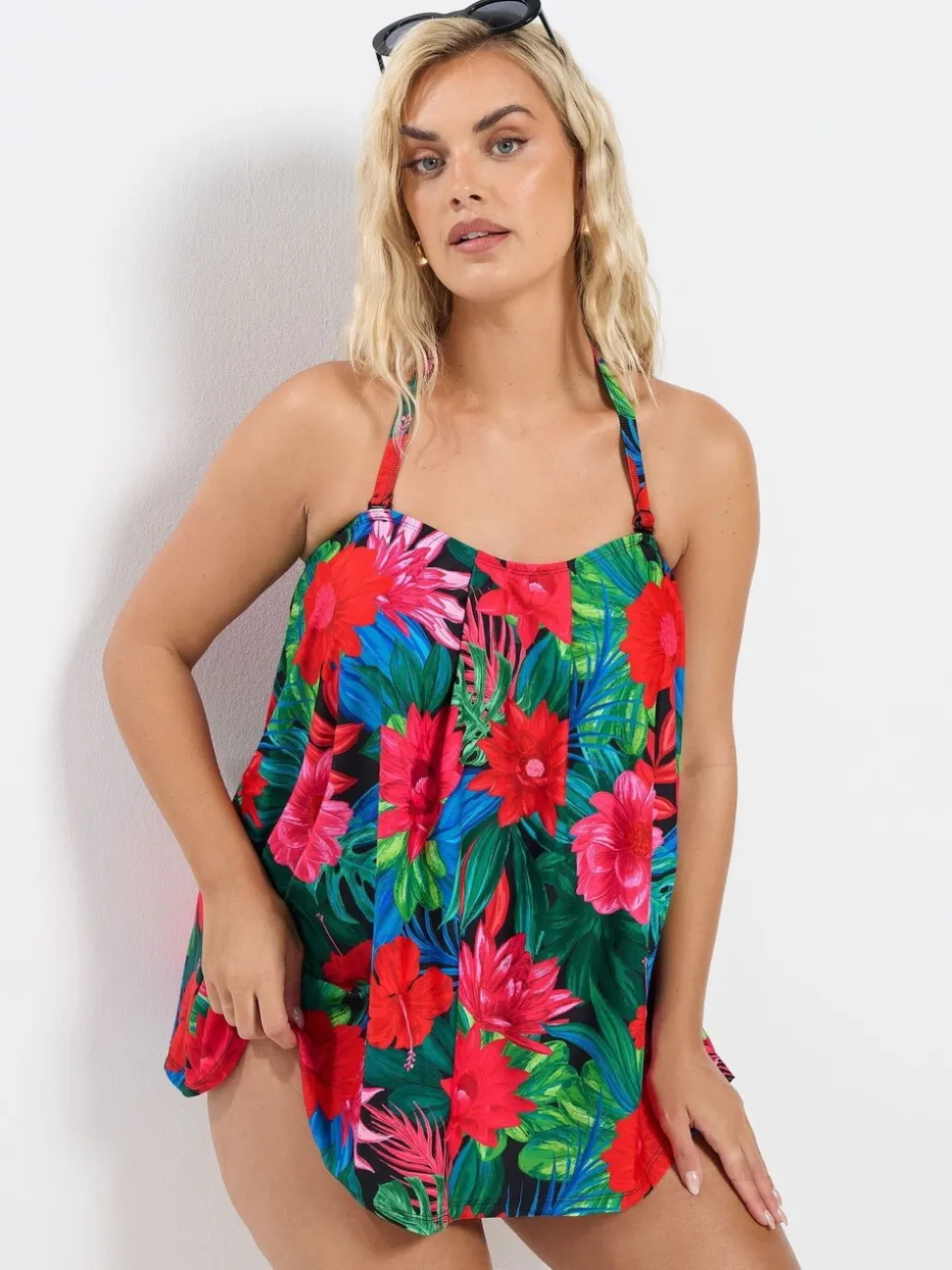 Rood - Yours Curve A-lijntankini