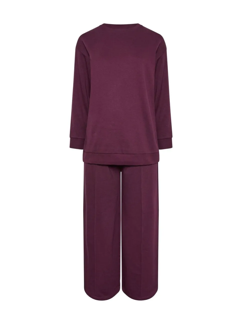 Rood - Yours Curve Crew Neck Sweatshirt Joggers Set