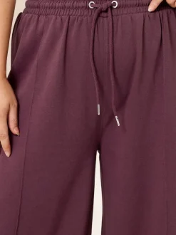 Rood - Yours Curve joggingbroek met wijde pijpen