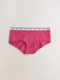 Rood tafelaankleding Print - 7 Katoenen slipjes met logotailleband