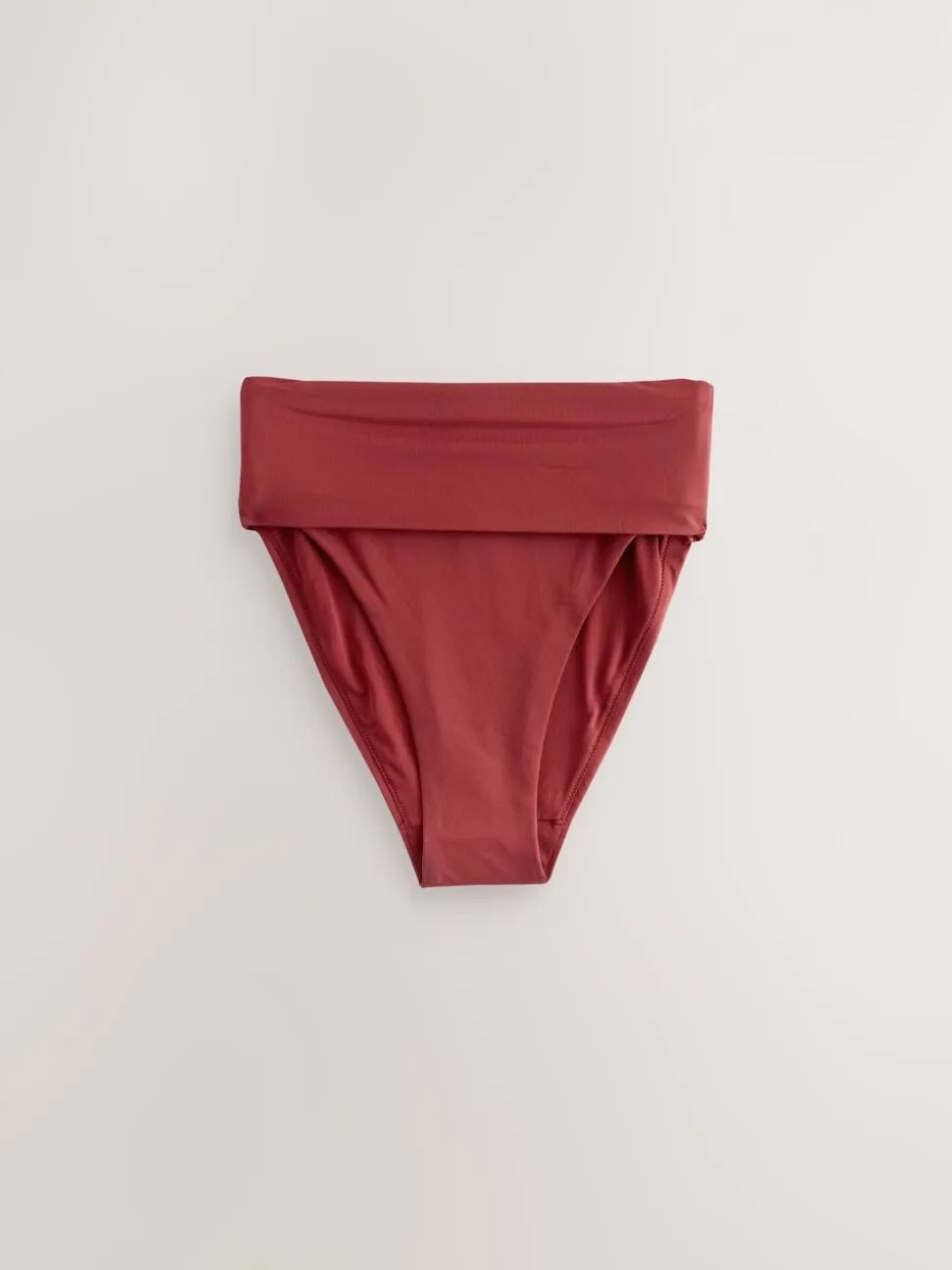 Roodpaars 'Wine' - High Waist High Leg Roll Top