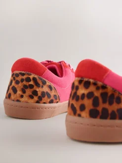 Rood/roze - Forever Comfort® Panelled Lace Up Trainers