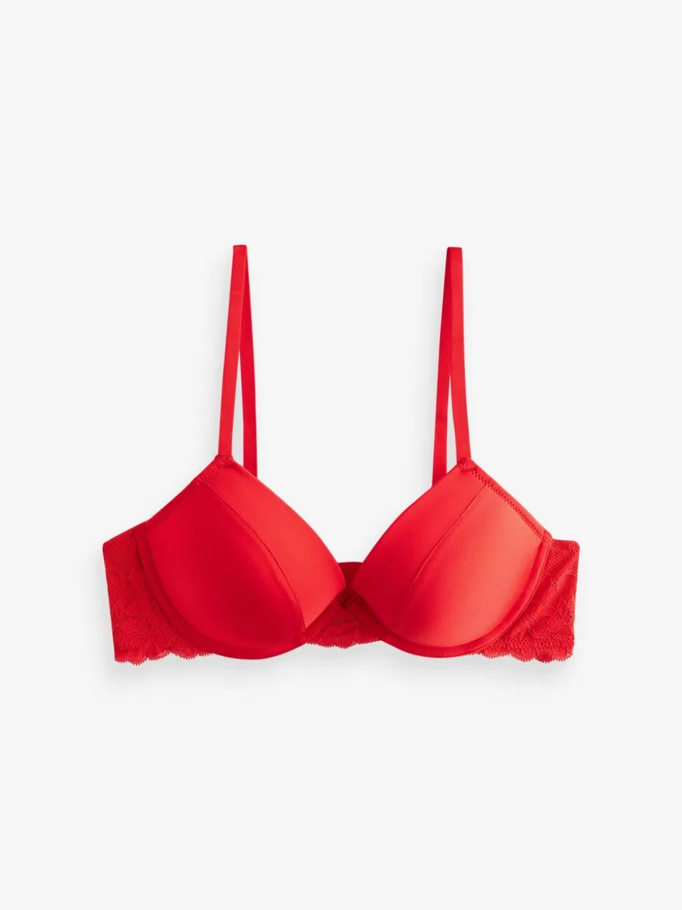 Rood/zwart - A-E Gladde T-Shirt Beha's 2 Verpakking