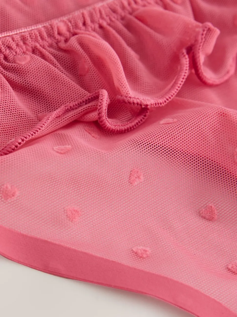 Rood/zwart - Heart Mesh Flocked Knickers 2 Pack