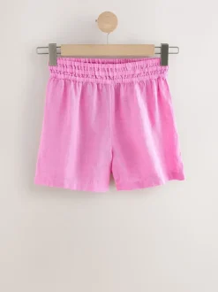 Roze - 100% linnen shorts