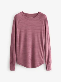 Roze - Actieve lichte top met lange mouwen